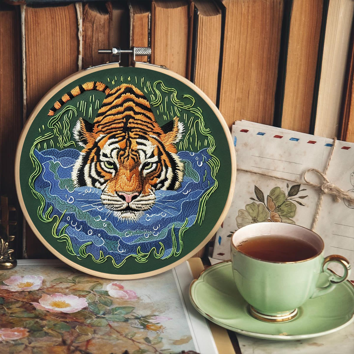 Rubbyoo Embroidery Kit-   Tiger In Jungle