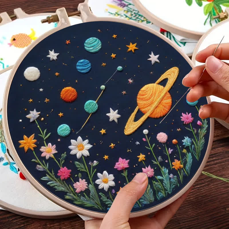 Rubbyoo Embroidery Kit - Planets and Stars