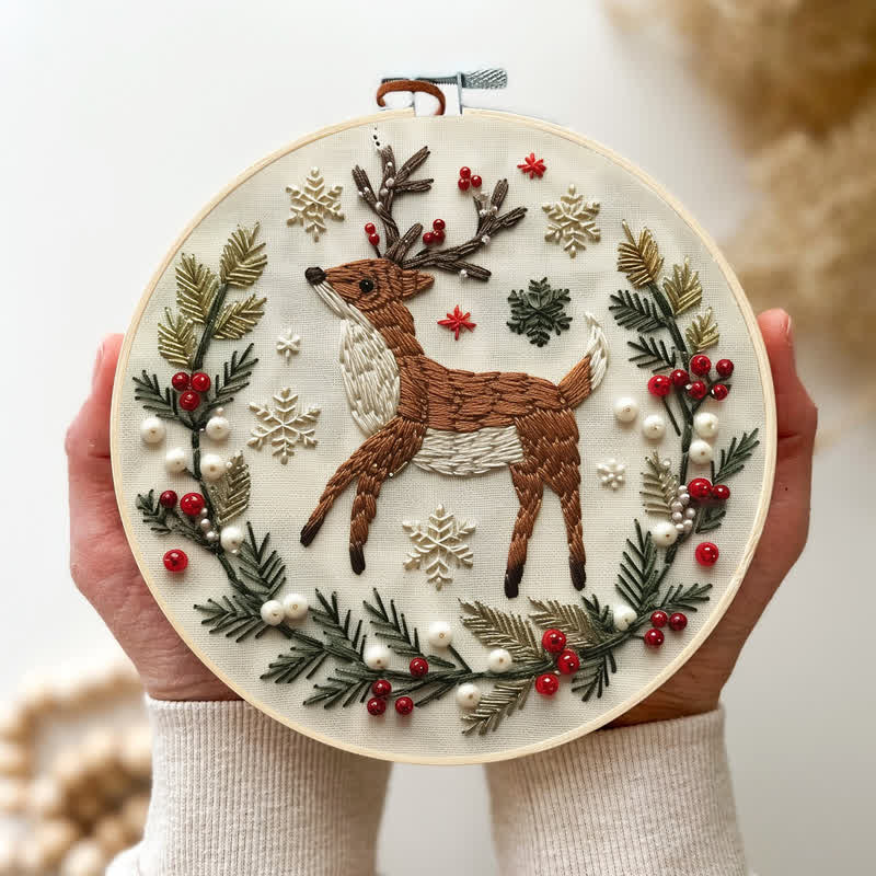 Rubbyoo Embroidery Kit - Christmas Deer