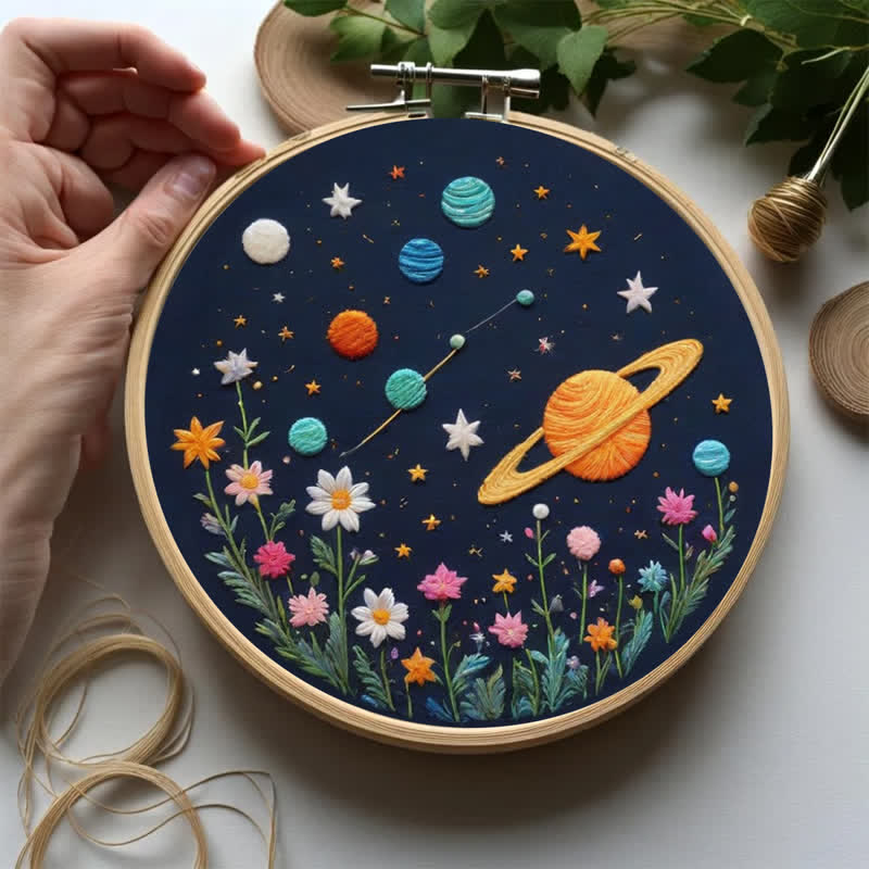 Rubbyoo Embroidery Kit - Planets and Stars