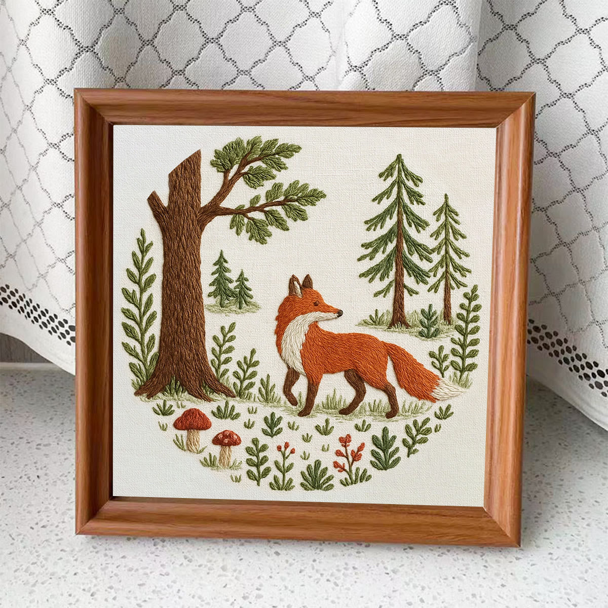 Rubbyoo Embroidery Kit - Woodland Fox | Handmade Animal Craft