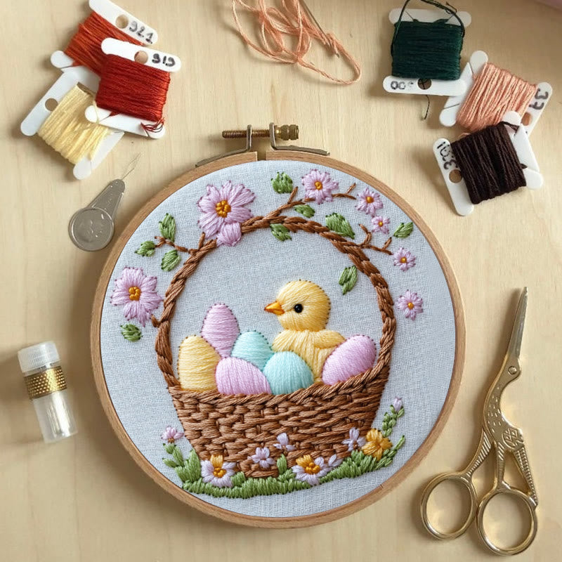 Rubbyoo Embroidery Kit -Easter Basket | Holiday Needlework Gift  DIY Craft Kits