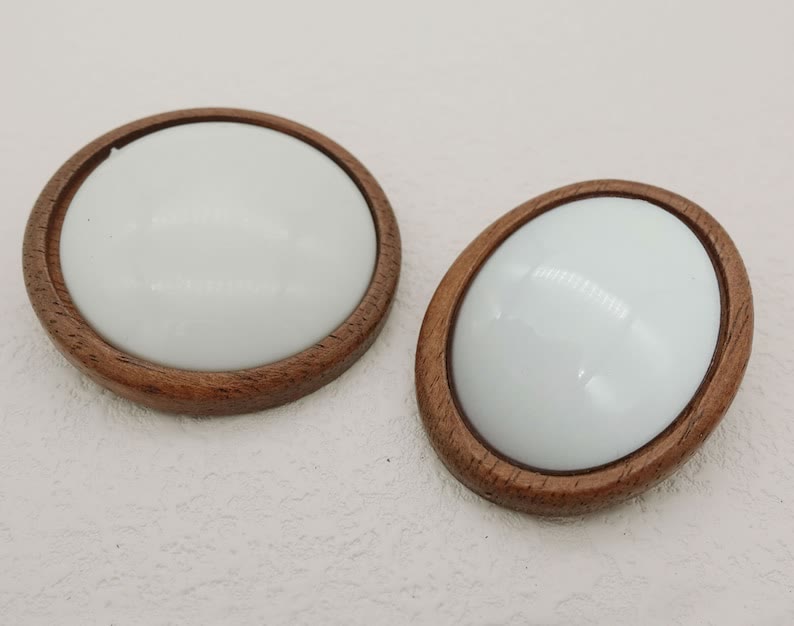 Embroidery Wooden Brooch | Oval And Round Brooch | Blank Safety Brooch Holder