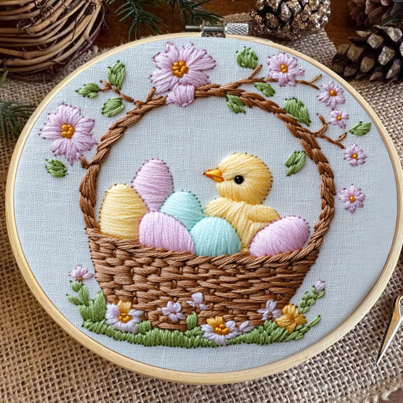 Rubbyoo Embroidery Kit -Easter Basket | Holiday Needlework Gift  DIY Craft Kits