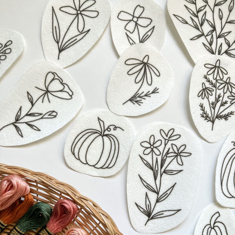 Floral Stick and Stitch Embroidery Patterns