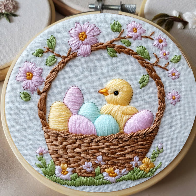 Rubbyoo Embroidery Kit -Easter Basket | Holiday Needlework Gift  DIY Craft Kits