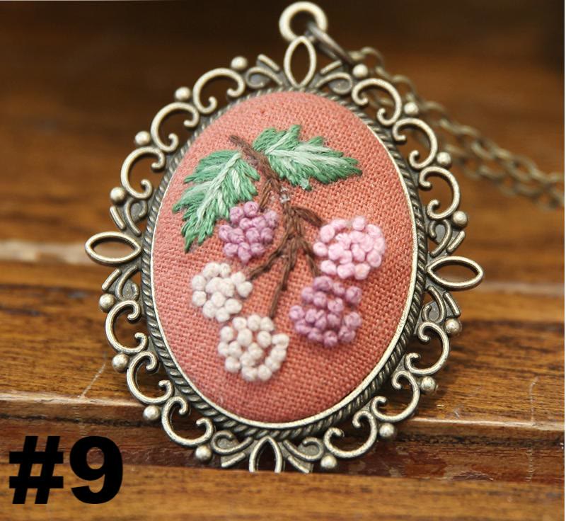 Embroidery Necklace Kits | Diy Sewing Pendants  | Suitable For Mother Day Gift