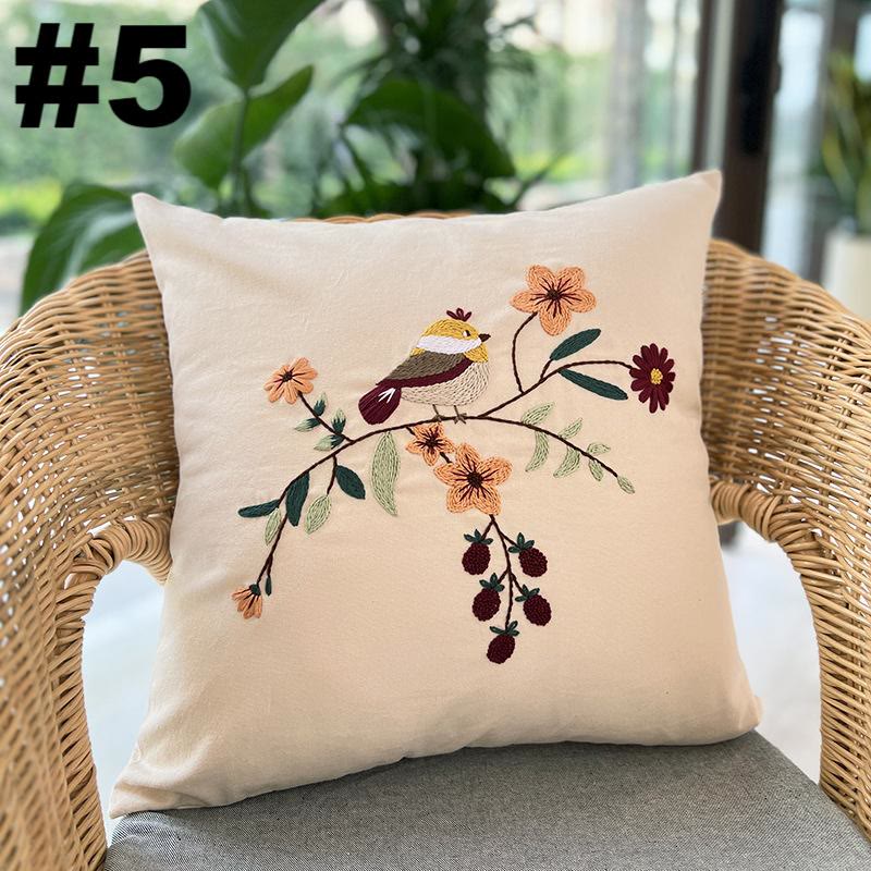 Embroidered Pillow Case Kits  | Wedding Living Room Gift | Diy Sewing Cushion Cover