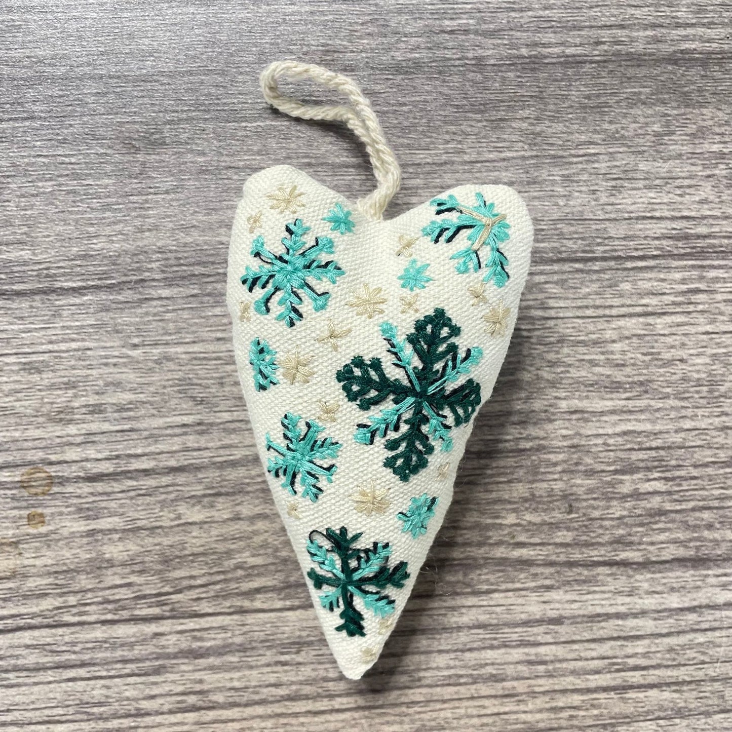 Embroidery Heart Hanging Kits |  Christmas Tree Ornament | Unique Handmade Gifts