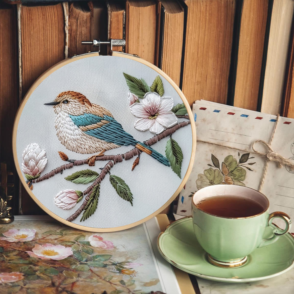 Rubbyoo Embroidery Kit- Spring Bird