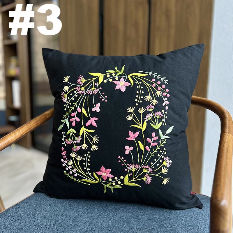 Embroidered  Pillow Case Kits  | Diy Needlepoint Home Deco | Vintage Handmake Crafts