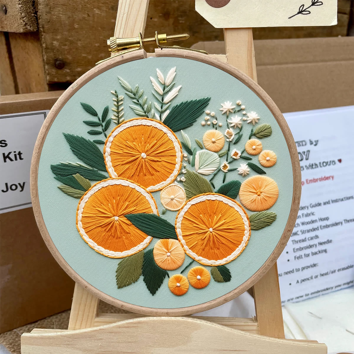 Rubbyoo Embroidery Kit- Oranges