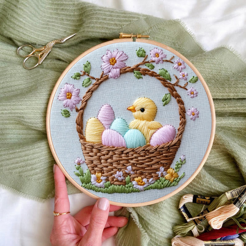 Rubbyoo Embroidery Kit -Easter Basket | Holiday Needlework Gift  DIY Craft Kits