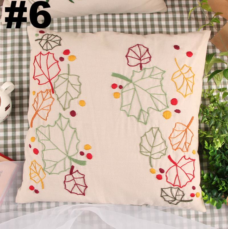 Embroidered  Pillow Case Kits  | Diy Craft Enthusiasts Gift |  Beautiful Floral Needlecrafts