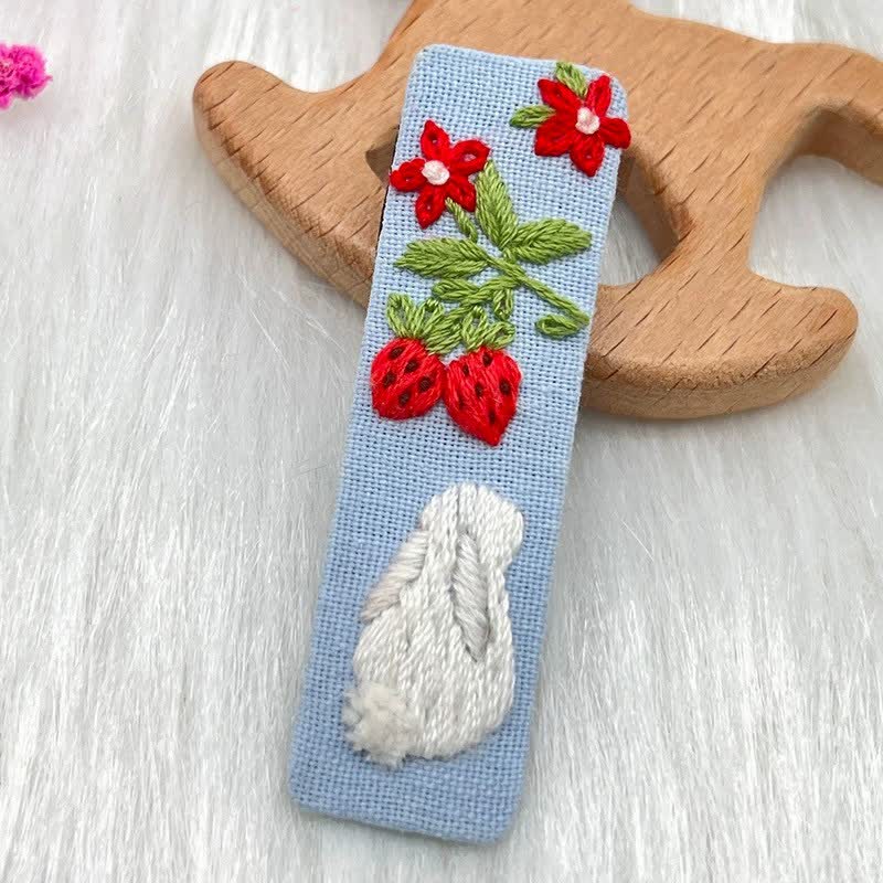 Embroidered hair clip DIY handmade material bag hair accessory headpiece